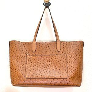 Large Faux Ostrich Leather Tote Bag
